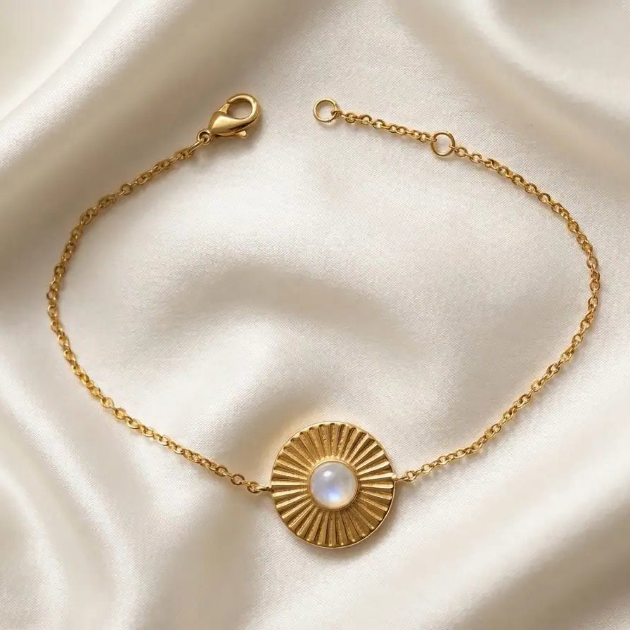 Bracelet Solaire Pierre de Lune synthétique – Collection Go Mademoiselle