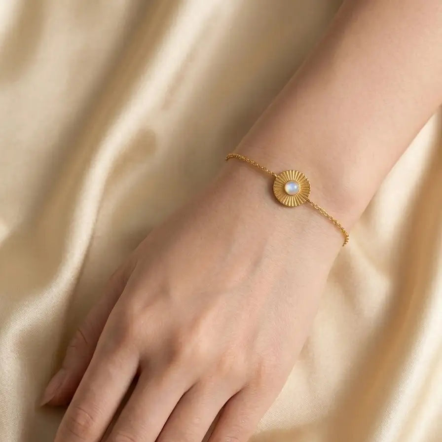 Bracelet Solaire Pierre de Lune synthétique – Collection Go Mademoiselle