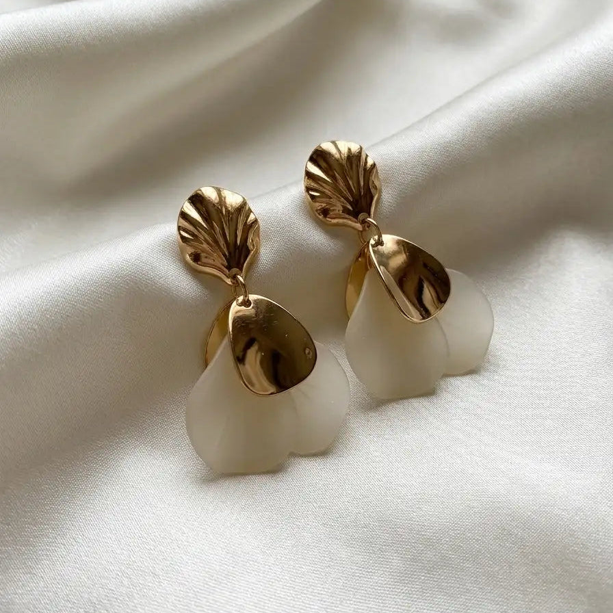 Boucles d'oreilles – Modèle Pétales Dorés - LH