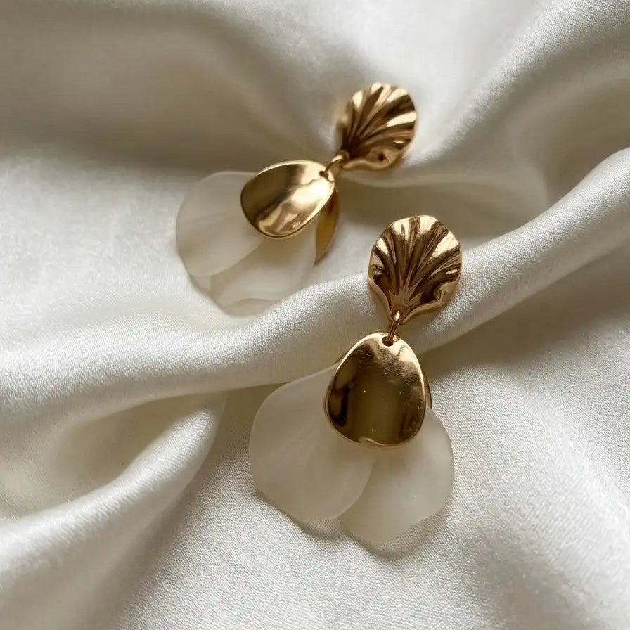Boucles d'oreilles – Modèle Pétales Dorés - LH