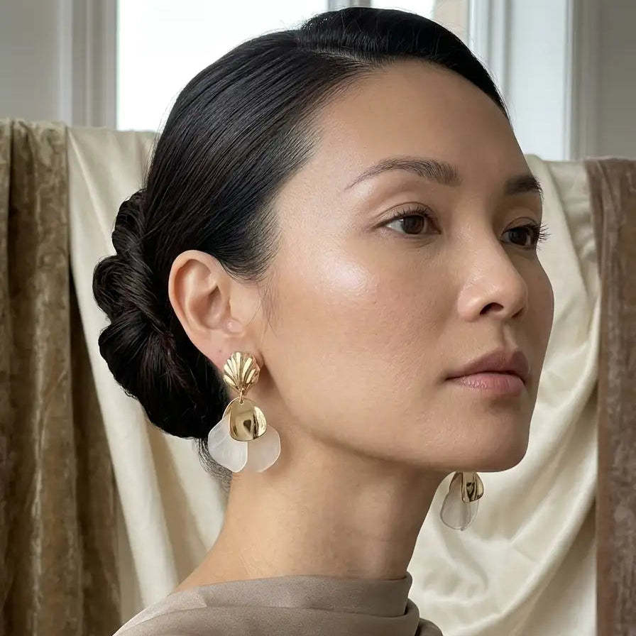 Boucles d'oreilles – Modèle Pétales Dorés - LH