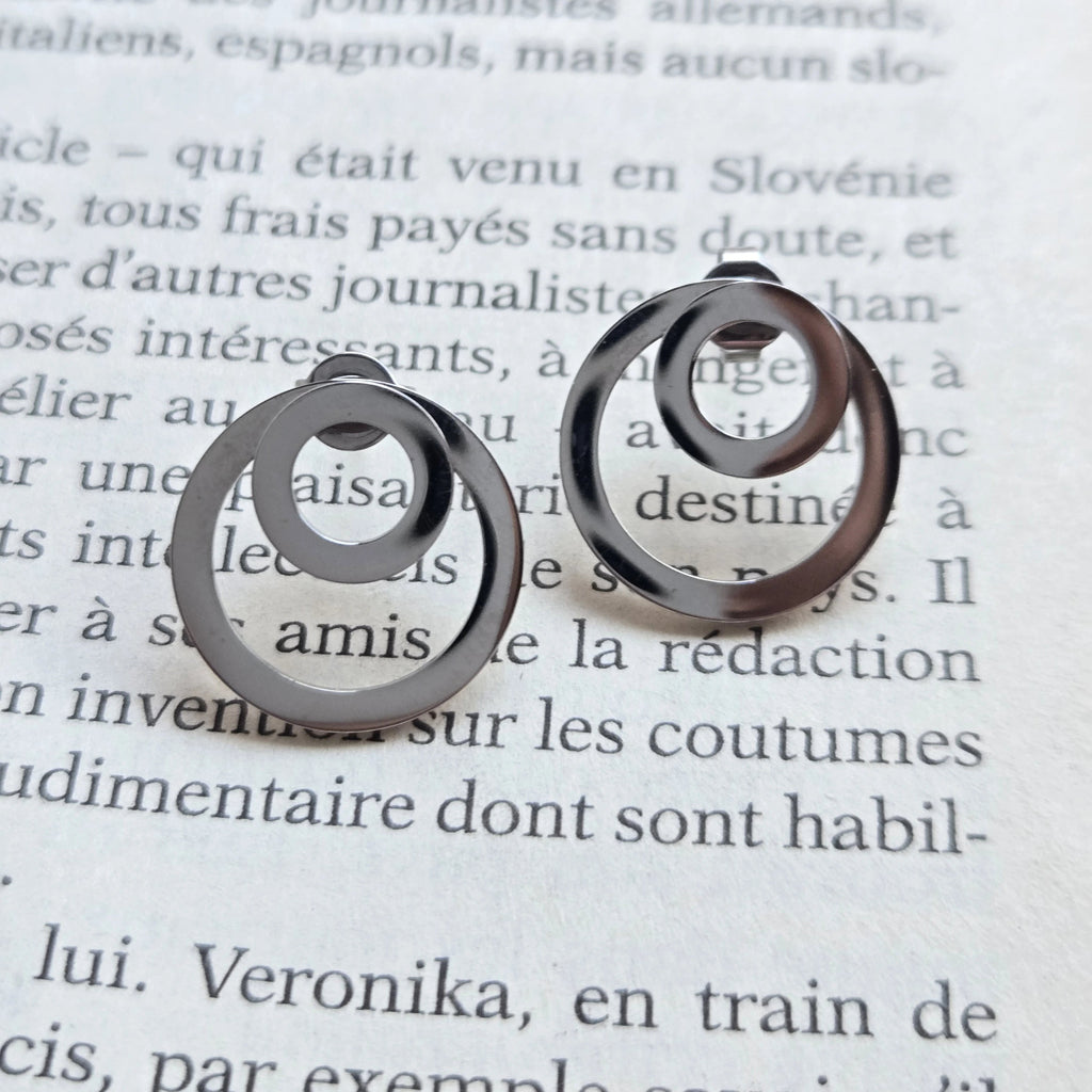 Boucles d'oreilles Cercles Entrelacés – Collection Signature Pierre Lannier