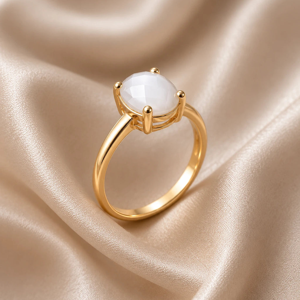 Bague Éclat Opale - Acier Inoxydable 316L - Pierre Lannier
