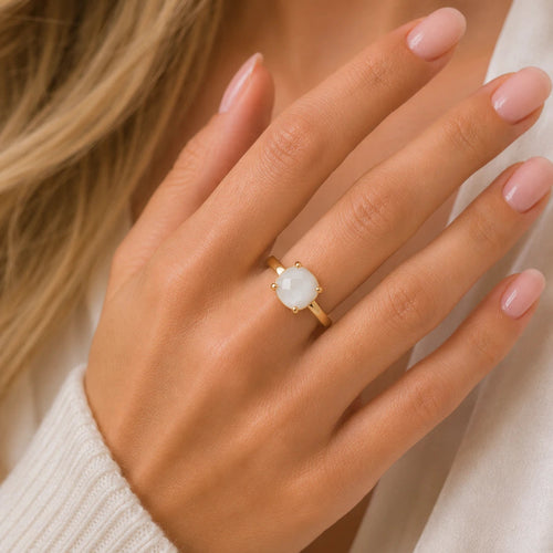 Bague Éclat Opale - Acier Inoxydable 316L - Pierre Lannier
