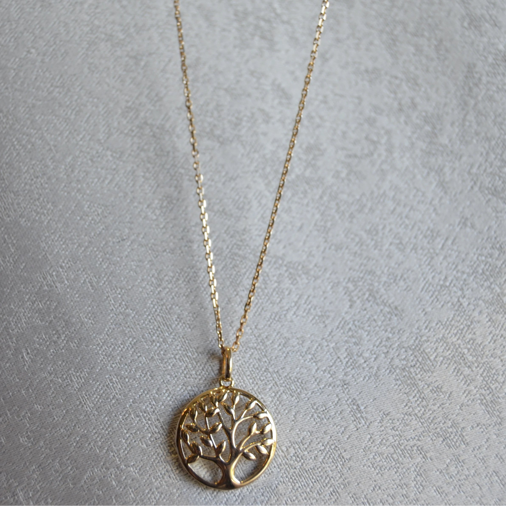Collier Médaillon "Arbre de Vie" en Plaqué Or – Go Mademoiselle