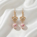 Boucles d’oreilles LH – Motifs Floraux & Doré