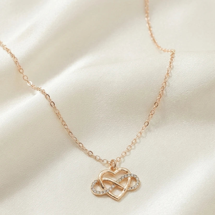Collier Cœur Infini Strass