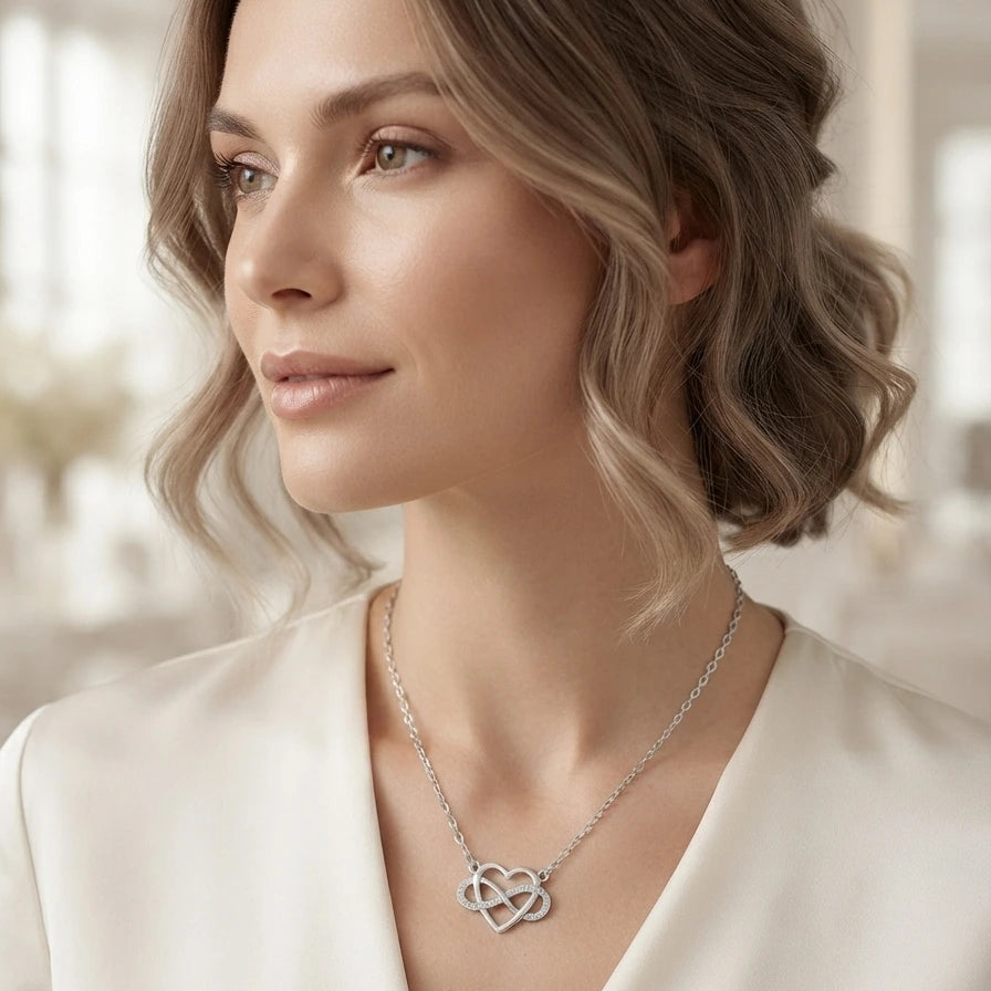 Collier Cœur Infini Argenté