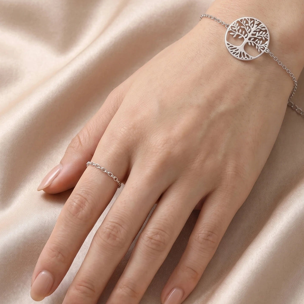 Bracelet Arbre de Vie – Argent Rhodié – Signature Pierre Lannier