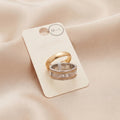 Set de Bagues Fantaisie Bicolores (Or & Argent)