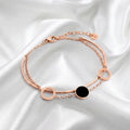 Bracelet Femme Graphique Noir & Rose Gold en Acier Inoxydable 316L – Pierre Lannier