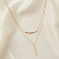 Collier Double Chaîne Épure Doré