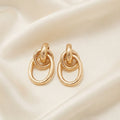 Boucles d'oreilles maillons ovales imbriqués