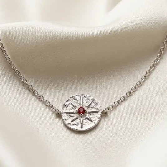Bracelet Boussole Étoilée – Argent Rhodié 6Pierre Lannier