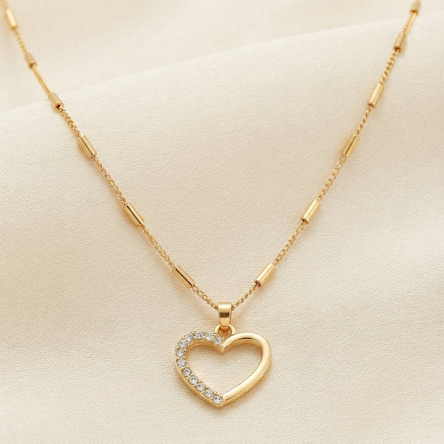 Collier Cœur Éclat Doré