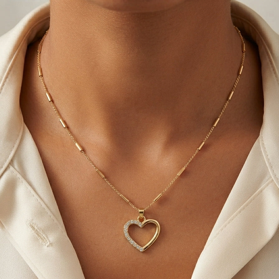Collier Cœur Éclat Doré