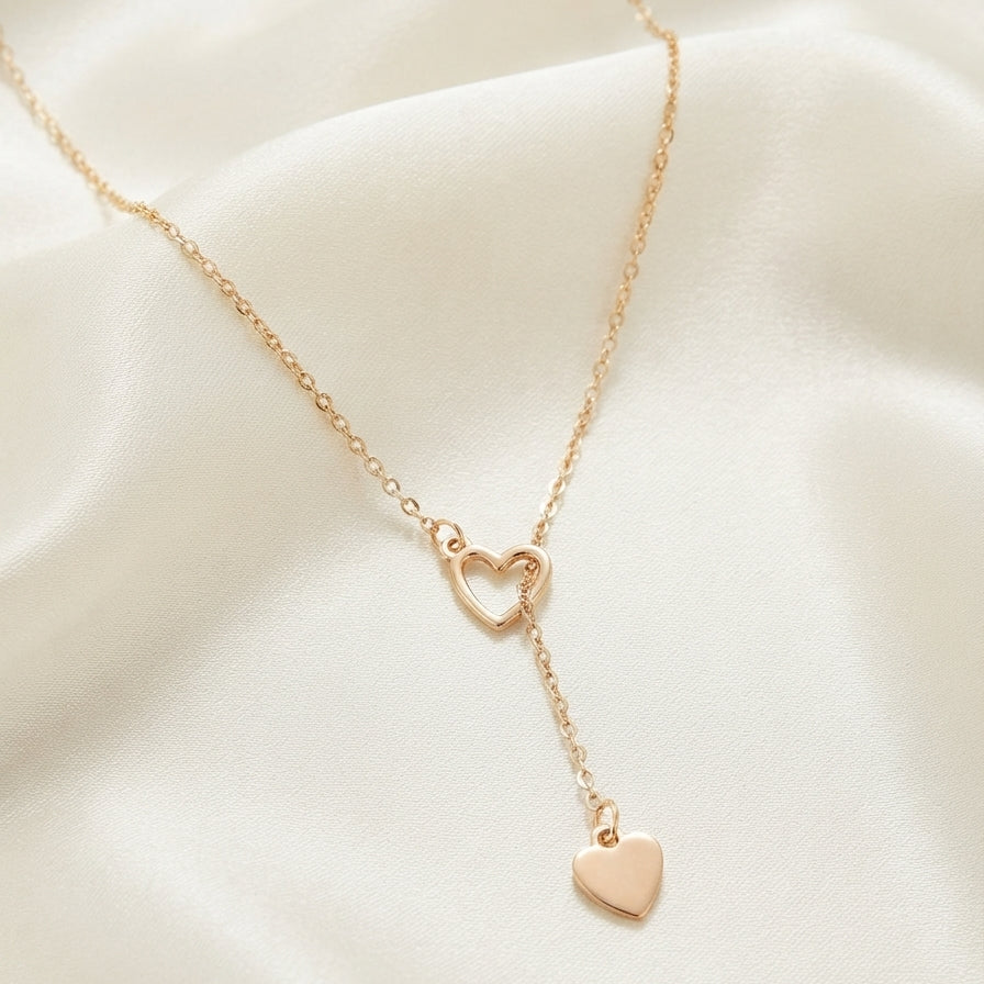 Collier Lariat Cœur Eternel