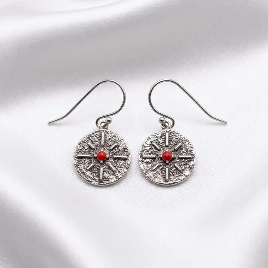 Boucles d’oreilles Solaires en Argent Rhodié – Collection Signature Pierre Lannier