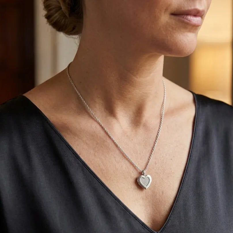Collier Cœur Étincelant en Argent Rhodié – Collection Signature Pierre Lannier
