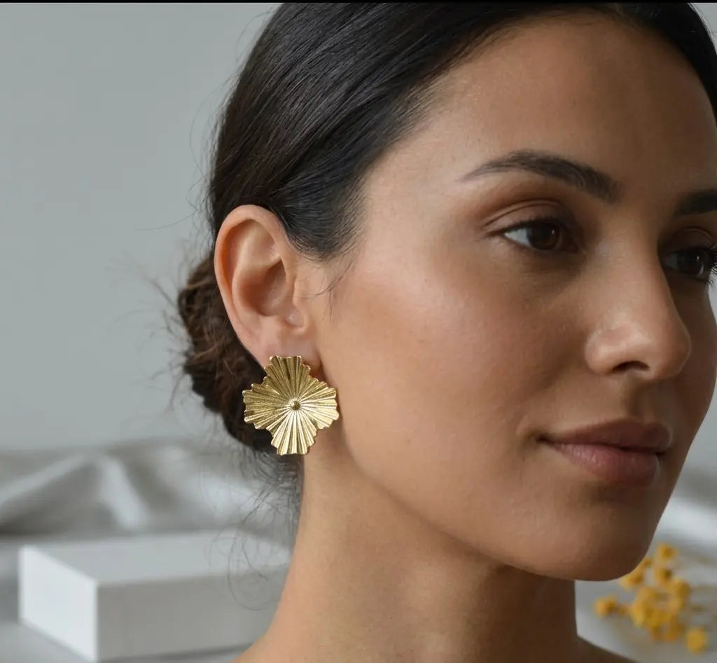 Boucles d'Oreilles Éventail Soleil Flamboyant – LH