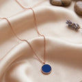 Collier Médaillon Bleu Azur & Bronze- Pierre Lanier