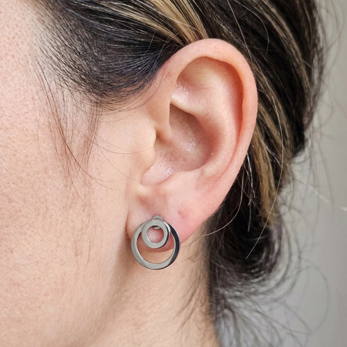Boucles d'oreilles Cercles Entrelacés – Collection Signature Pierre Lannier