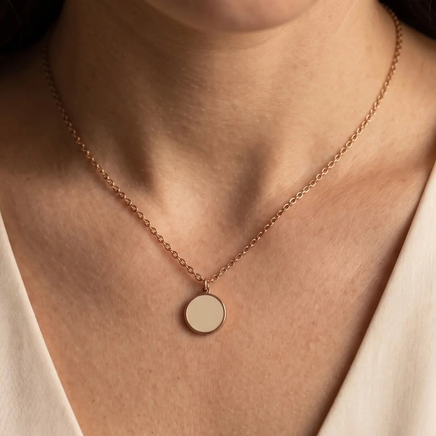 Collier Minimaliste Signature – Pierre Lannier – Acier Inoxydable Rosé
