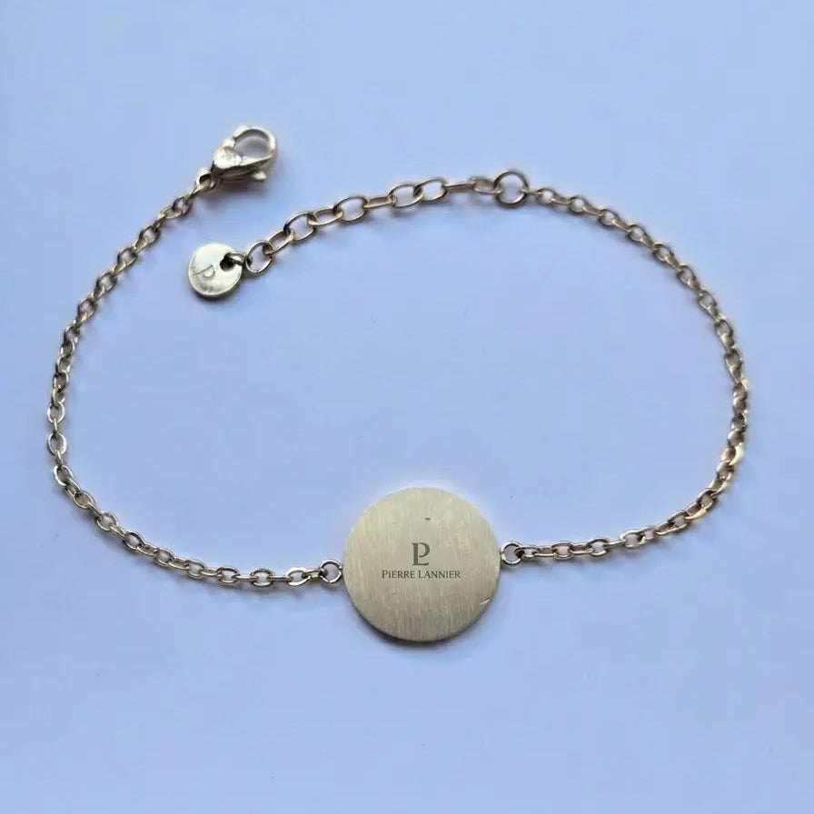 Bracelet Médaillon Signature – Pierre Lannier – Doré et Éclat Nacré