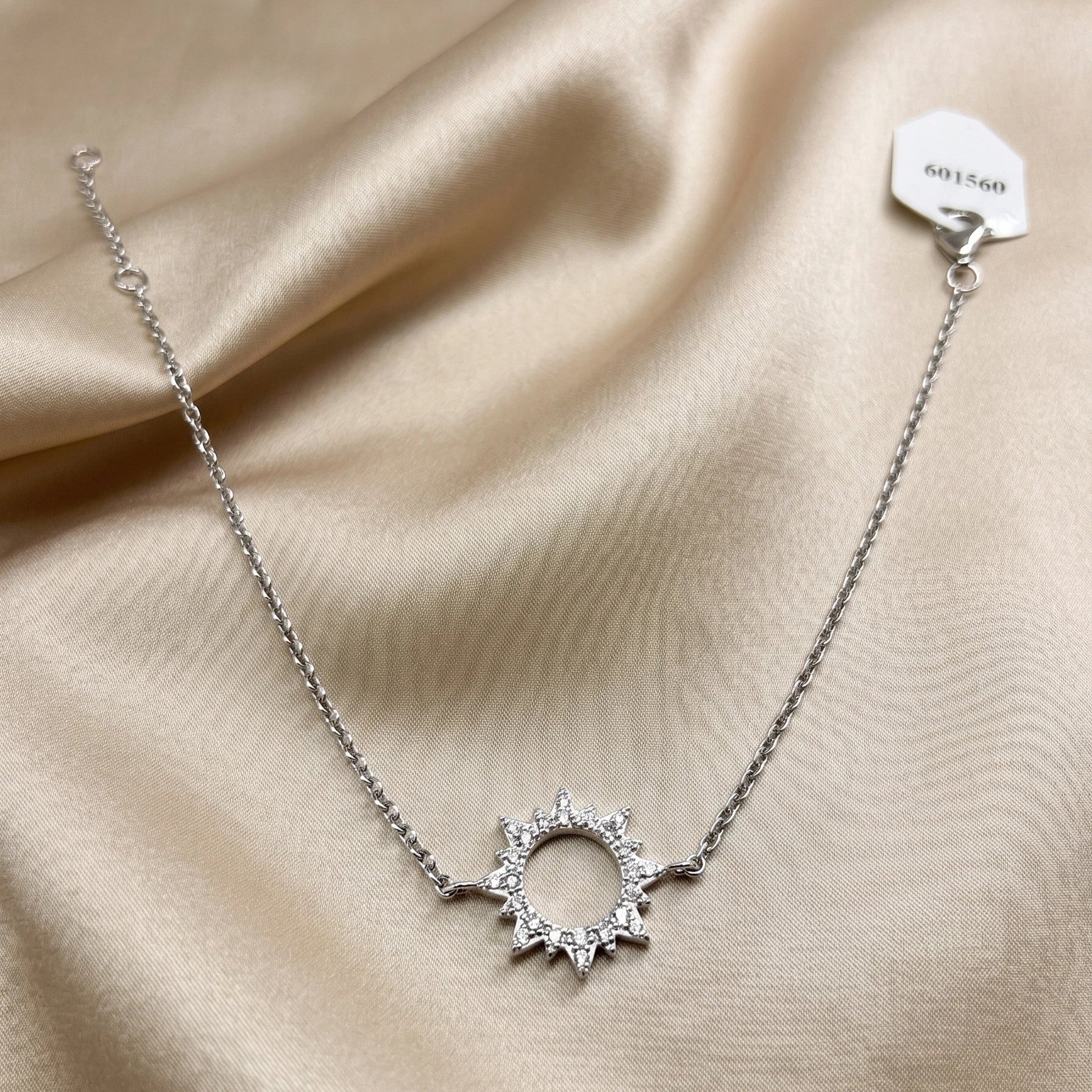 Bracelet Pierre Lannier en Argent Rhodié – Motif Soleil Étoilé Scintillant