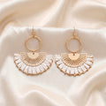Boucles d'oreilles Éventail Soleil — Collection LH