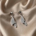 Boucles d'Oreilles Pendantes en Argent Rhodié – Pierre Lannier