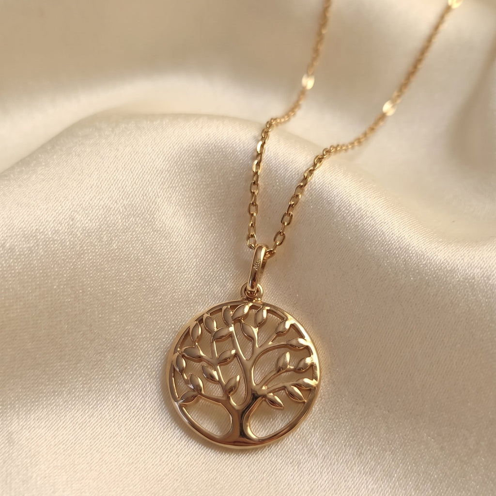 Collier Médaillon "Arbre de Vie" en Plaqué Or – Go Mademoiselle