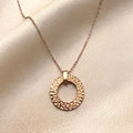 Collier Cercle Martelé – Élégance en Acier Rose - Pierre Lannier