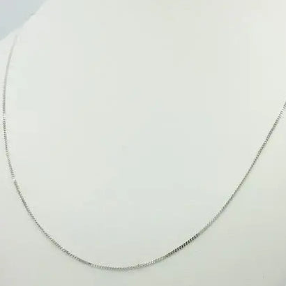 Chaîne maille carrée en argent rhodié – Pierre Lannier