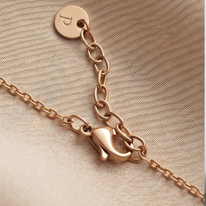 Collier Cercle Martelé – Élégance en Acier Rose - Pierre Lannier