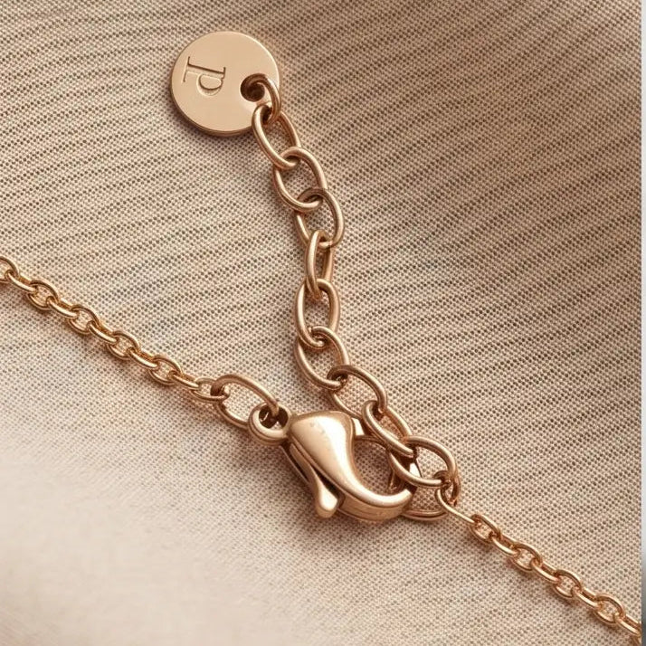 Collier Minimaliste Signature – Pierre Lannier – Acier Inoxydable Rosé